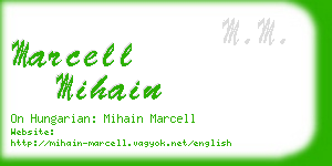 marcell mihain business card